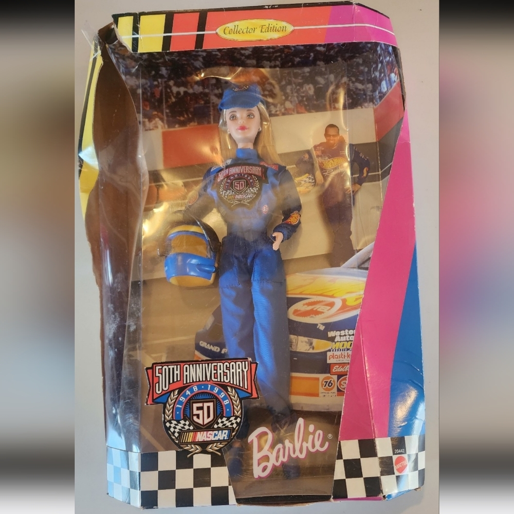50th Anniversary NASCAR Barbie 50th Anniversary 1948-1998 Collectors Edition NIB